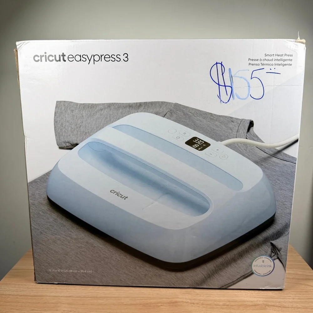 Cricut EasyPress 3 Heat Press Machine Zen Blue 12x10 Smart Bluetooth